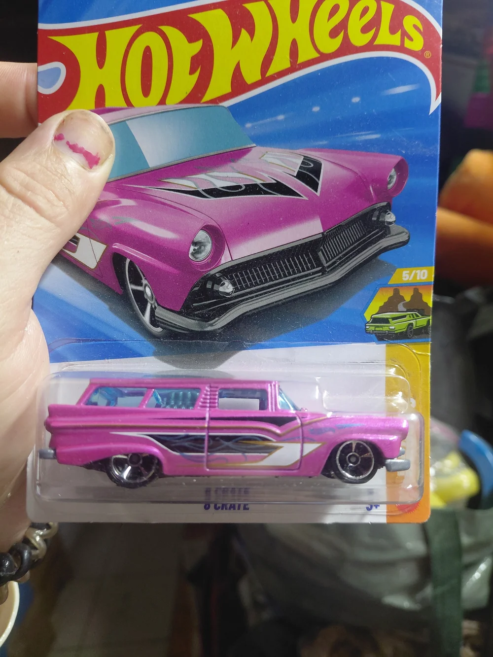 Hot Wheels Pink Custom '56 Chevy Nomad Toy Car
